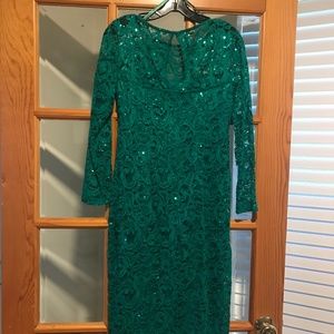 Metallic green dress